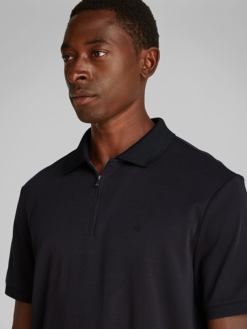 Calvin Klein Siyah Renkli Erkek Smooth Cotton Polo T-Shirt