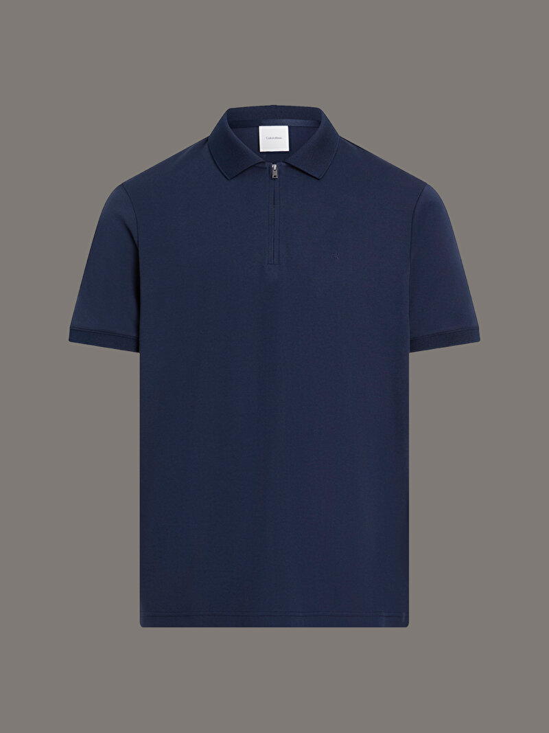 Calvin Klein Lacivert Renkli Erkek Liquid Touch Welt Polo T-shirt
