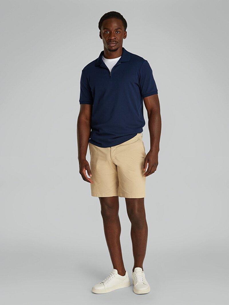 Calvin Klein Lacivert Renkli Erkek Liquid Touch Welt Polo T-shirt