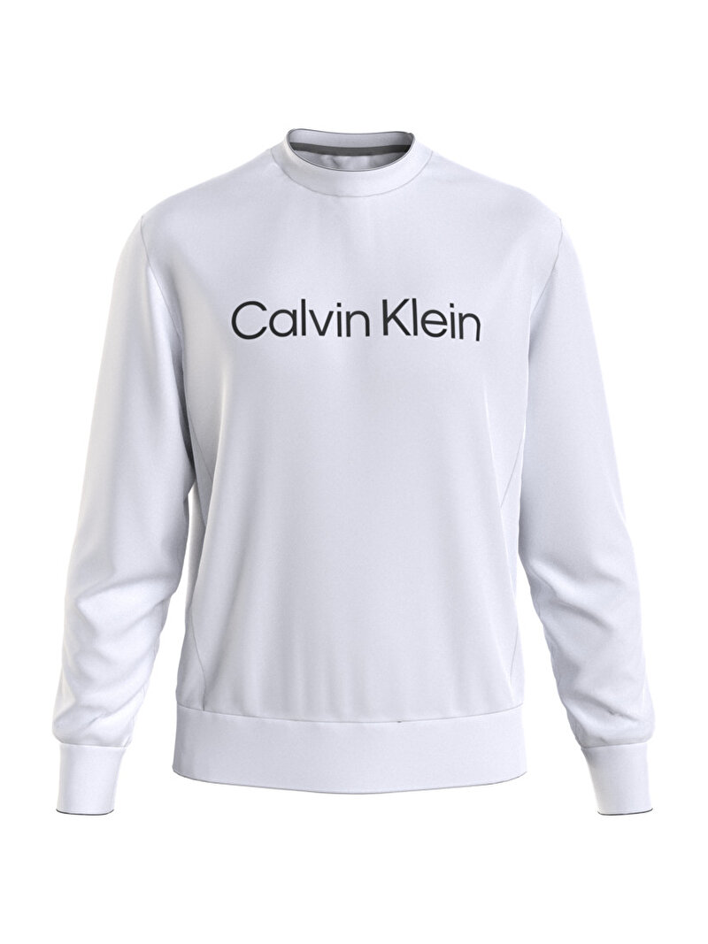 Calvin Klein Beyaz Renkli Erkek Hero Logo Comfort Sweatshirt