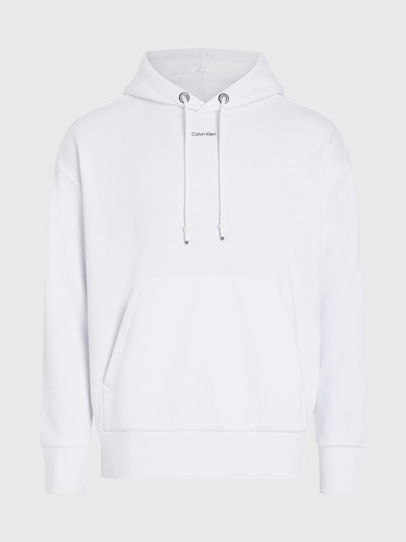 Calvin Klein Beyaz Renkli Erkek Nano Logo Hoodie Sweatshirt