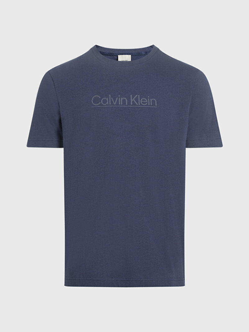 Calvin Klein Lacivert Renkli Erkek Raised Line Logo T-Shirt