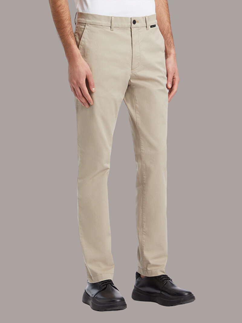 Calvin Klein Bej Renkli Erkek Modern Twill Slim Chino Pantolon