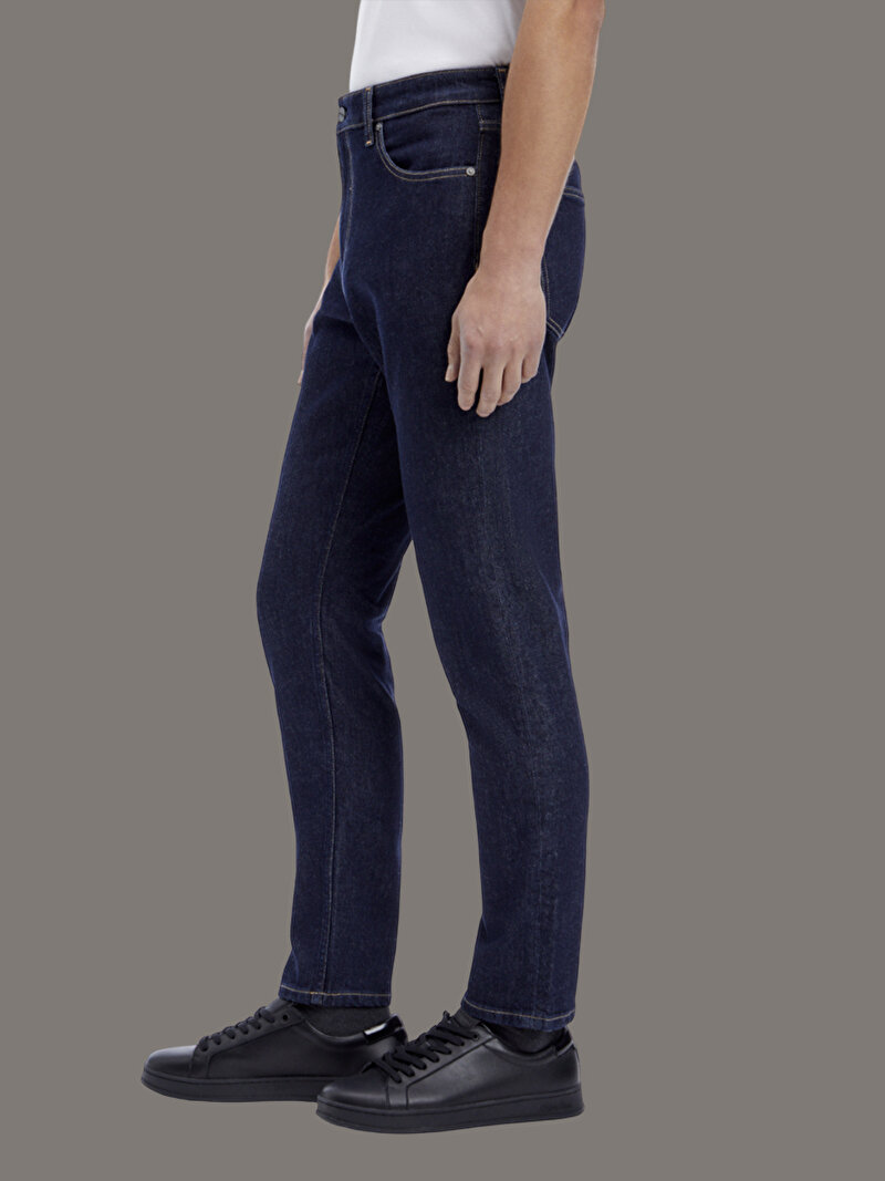 Calvin Klein Lacivert Renkli Erkek Tapered Fit Rinse Jean Pantolon
