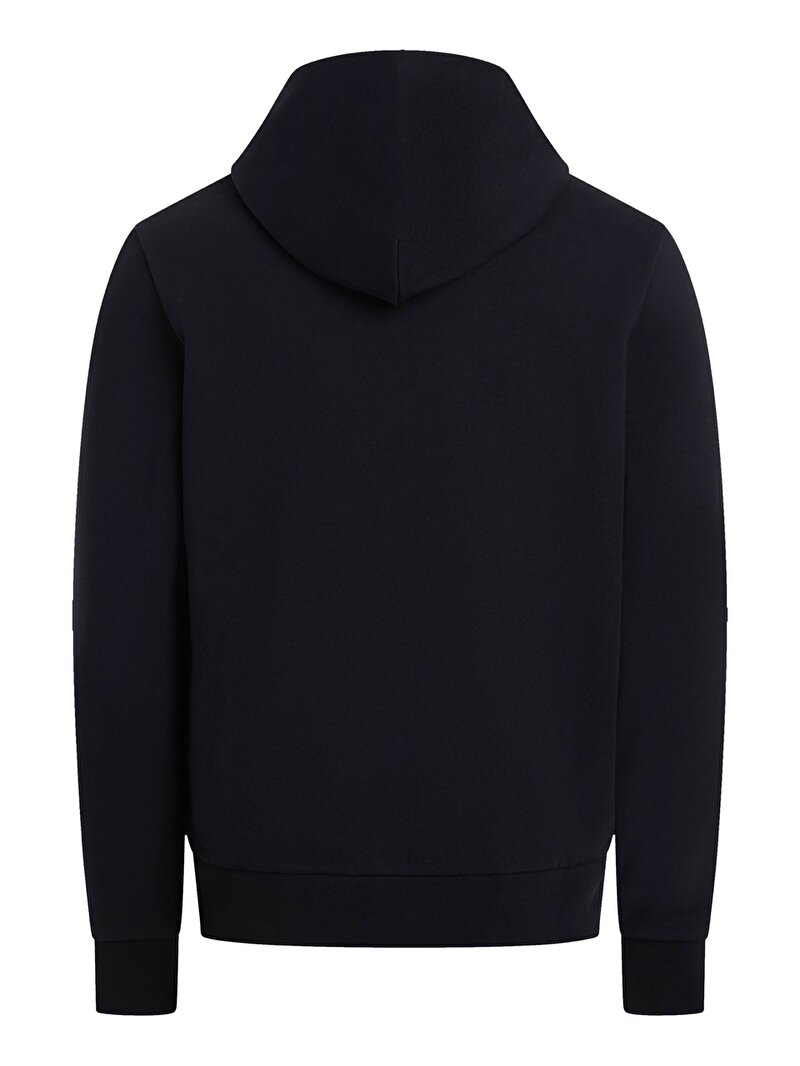 Calvin Klein Siyah Renkli Erkek Cp-enlarged Logo Hoodie