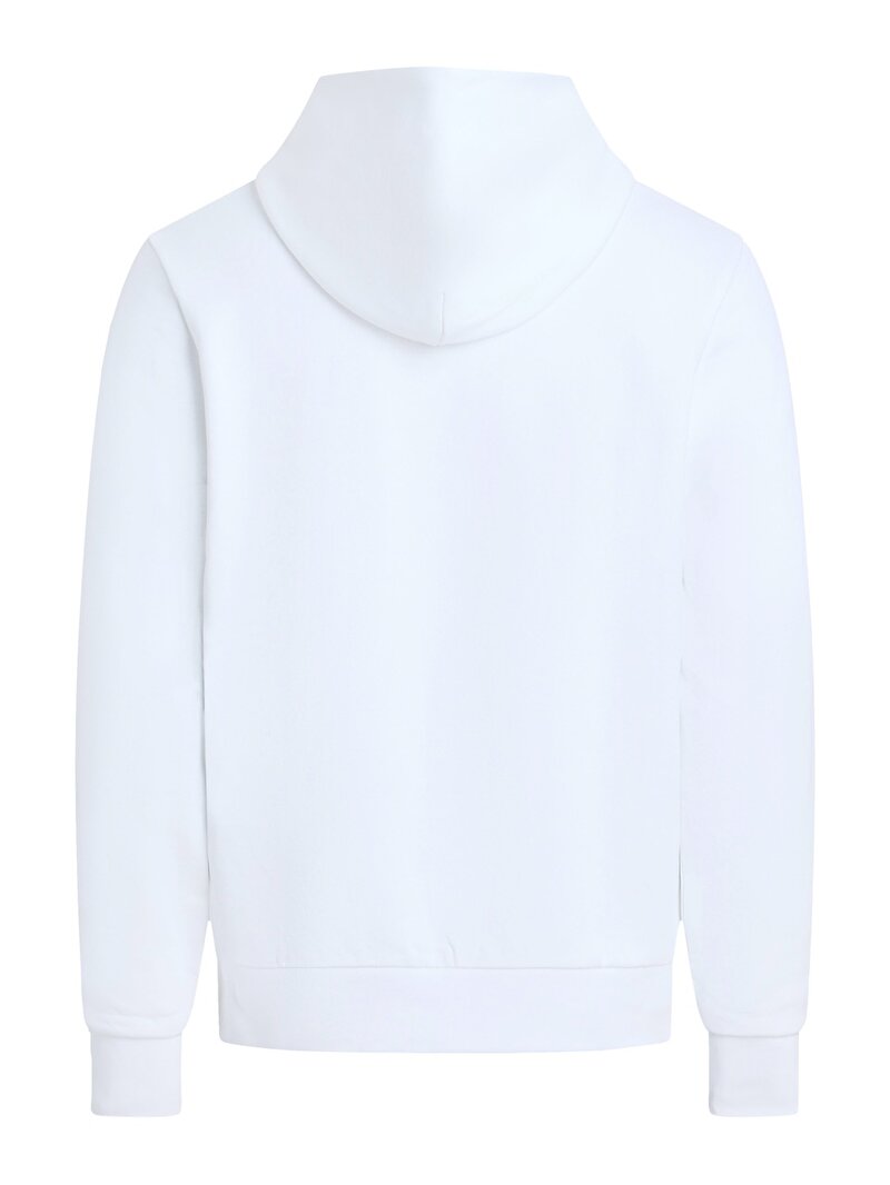 Calvin Klein Beyaz Renkli Erkek Cp-enlarged Logo Hoodie