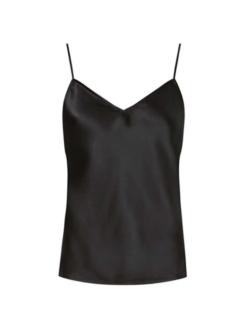 Calvin Klein Siyah Renkli Kadın Iconic Silk Askılı Bluz