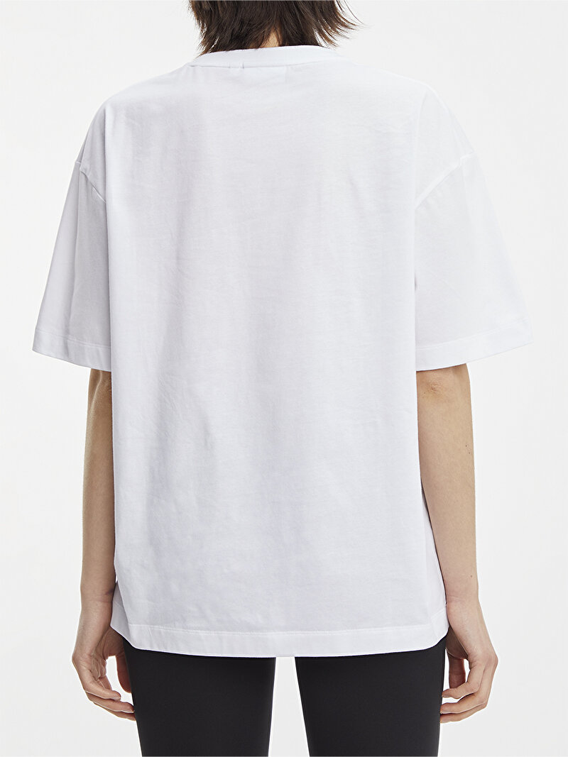 Calvin Klein Beyaz Renkli Kadın Photo Print Graphic T-Shirt