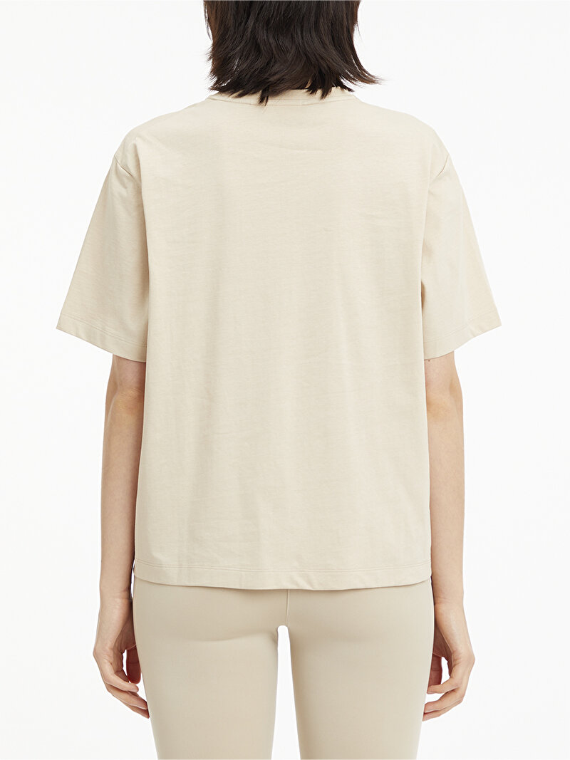 Calvin Klein Ekru Renkli Kadın Coordinates Logo T-Shirt