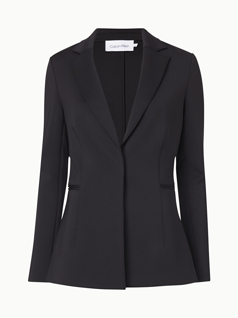 Calvin Klein Siyah Renkli Kadın Technical Knit Blazer Ceket