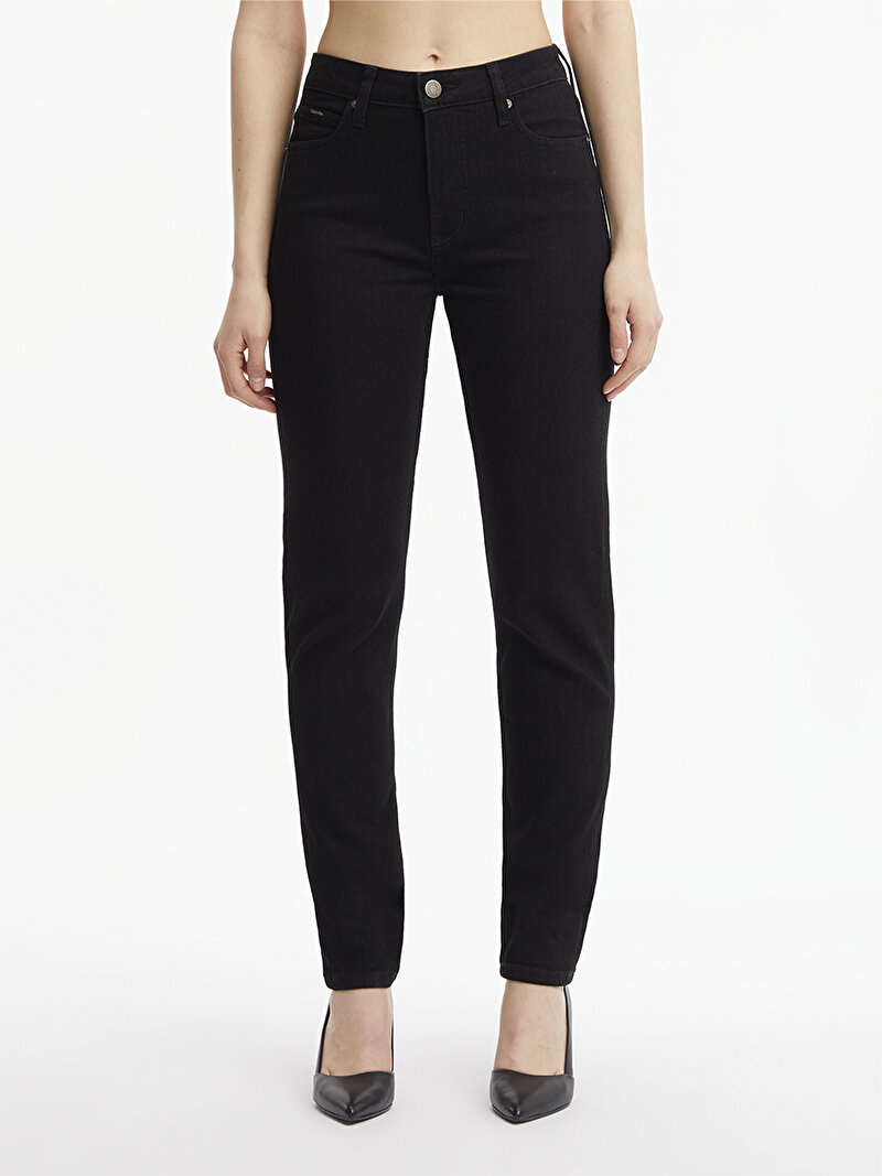 Calvin Klein Siyah Renkli Kadın Mid Rise Slim Jean Pantolon
