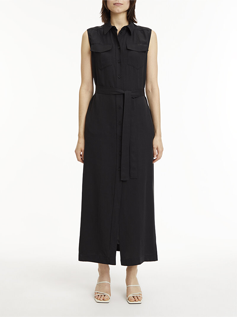 Calvin Klein Siyah Renkli Kadın Tensel Elbise