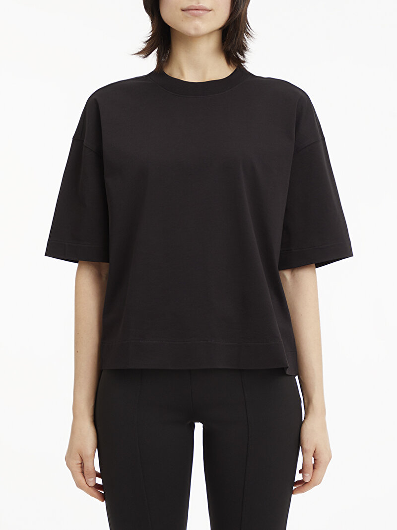 Calvin Klein Siyah Renkli Kadın Minimal Logo T-Shirt