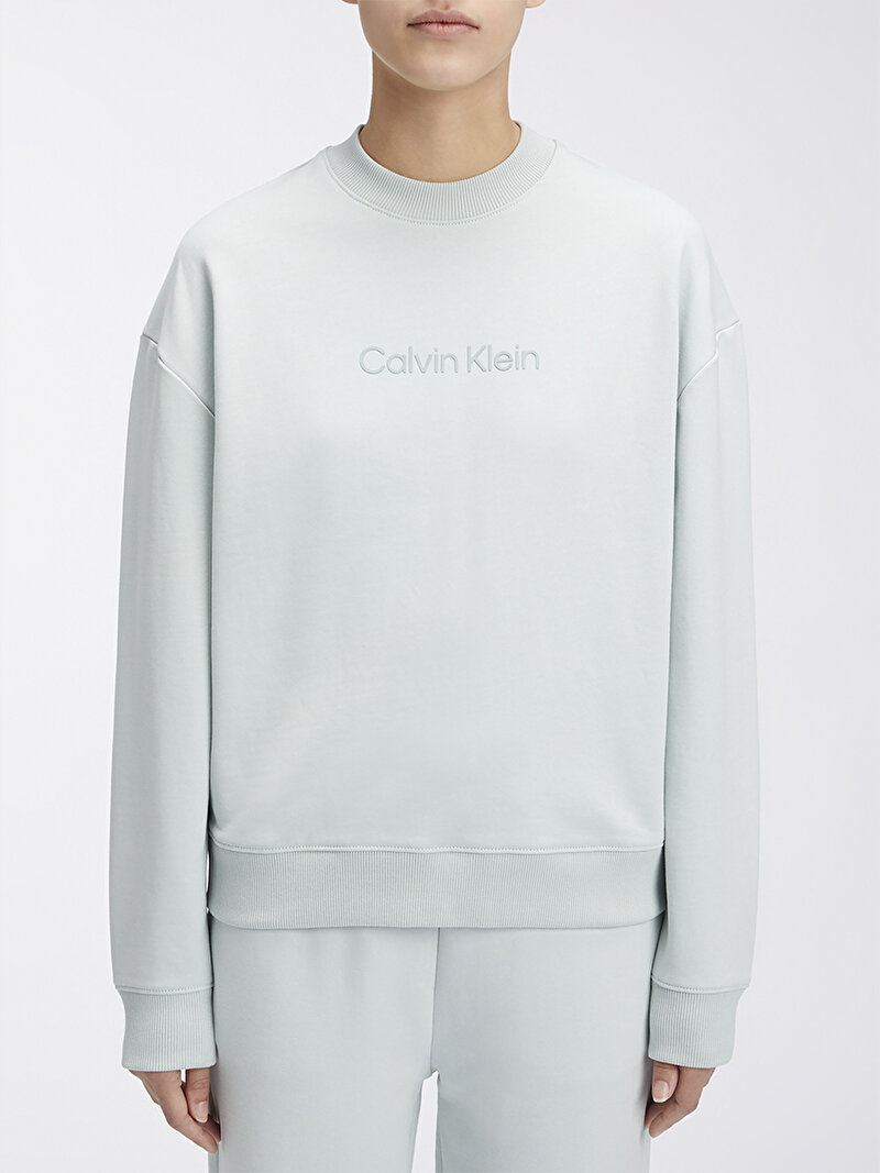 Calvin Klein Yeşil Renkli Kadın Hero Logo Sweatshirt