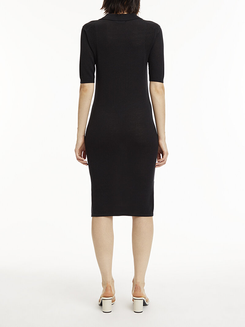 Calvin Klein Siyah Renkli Kadın Polo Elbise