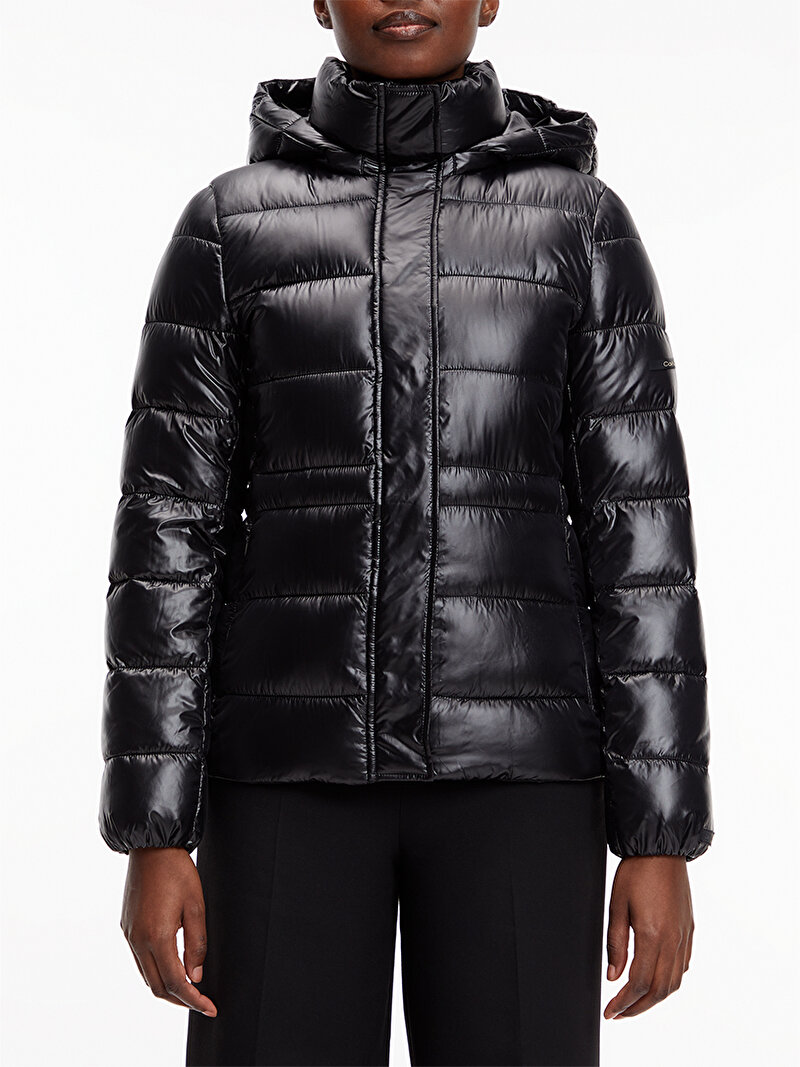 Calvin Klein Siyah Renkli Kadın Padded Drawstring Ceket