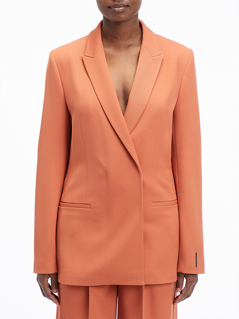 Calvin Klein Turuncu Renkli Kadın Wool Blazer