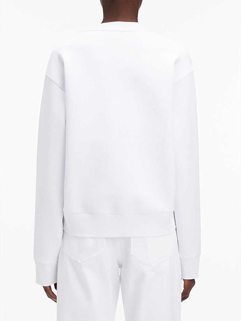 Calvin Klein Beyaz Renkli Kadın Circle Graphic Sweatshirt