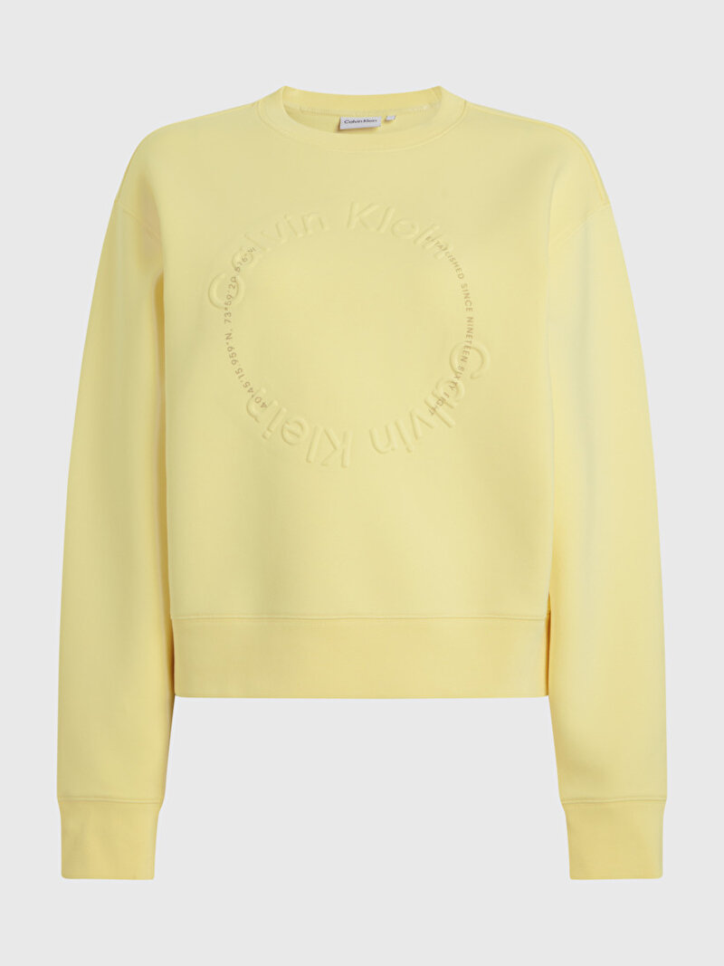 Calvin Klein Sarı Renkli Kadın Circle Graphic Sweatshirt