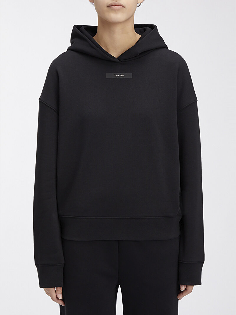 Calvin Klein Siyah Renkli Kadın Micro Logo Regular Sweatshirt
