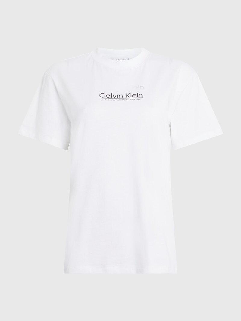 Calvin Klein Beyaz Renkli Kadın Coordinates Regular T-Shirt