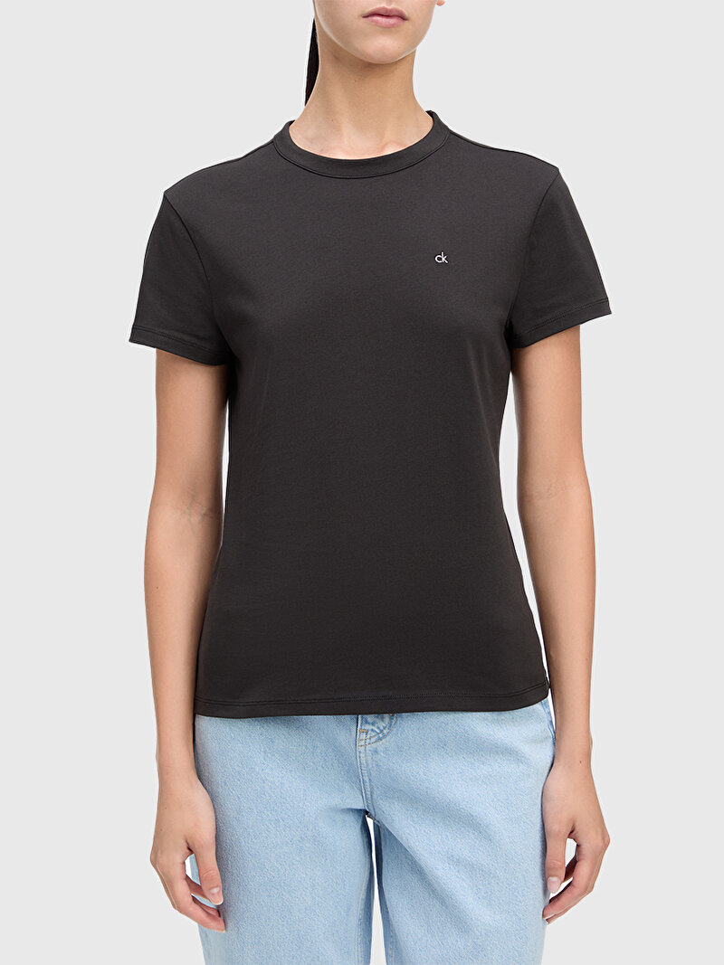 Calvin Klein Siyah Renkli Kadın Graphic Slim T-Shirt