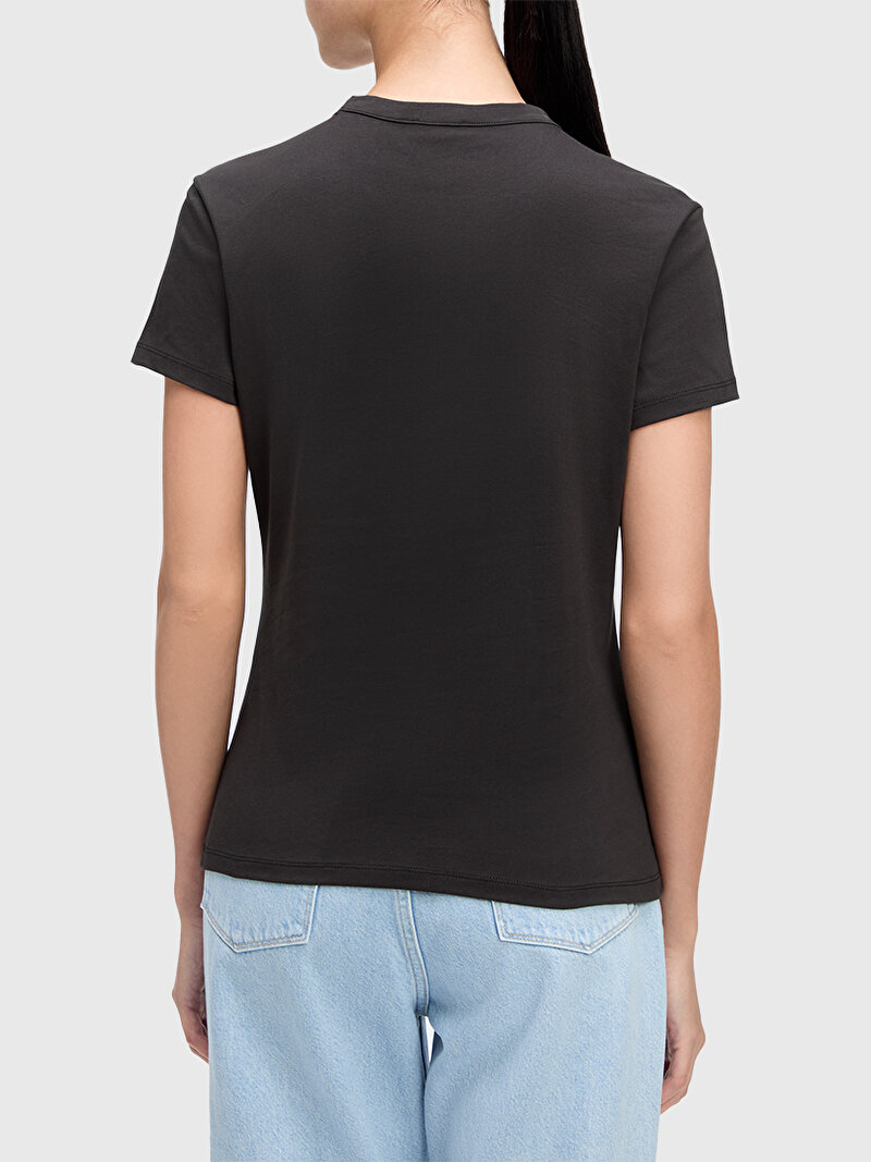 Calvin Klein Siyah Renkli Kadın Graphic Slim T-Shirt