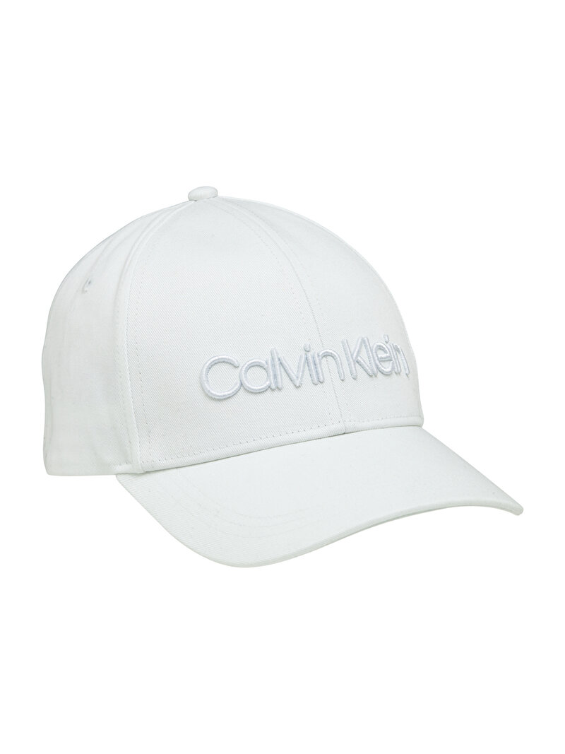 Calvin Klein Beyaz Renkli Erkek Emboidery Şapka