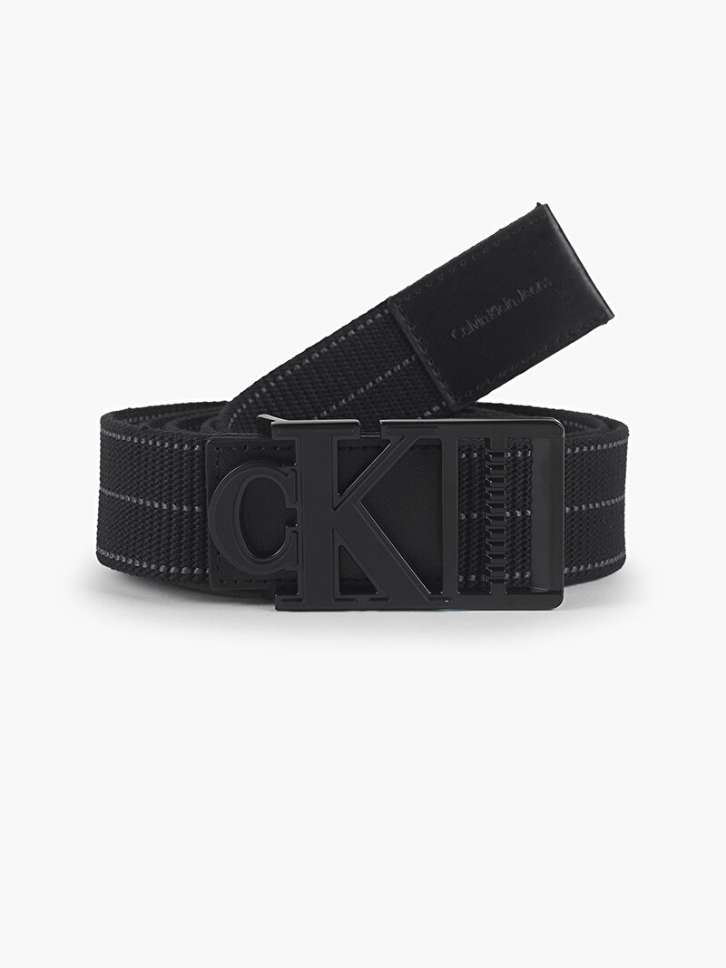 Calvin Klein Siyah Renkli Erkek Mono Slider Webbing Kemer