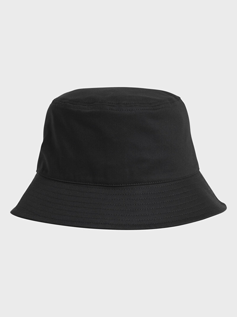Erkek Mono Logo Patch Bucket Şapka