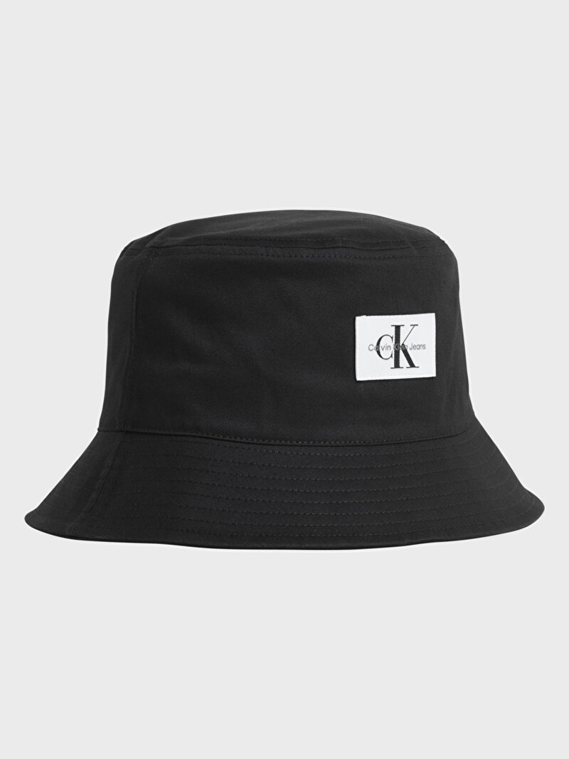 Calvin Klein Siyah Renkli Erkek Mono Logo Patch Bucket Şapka
