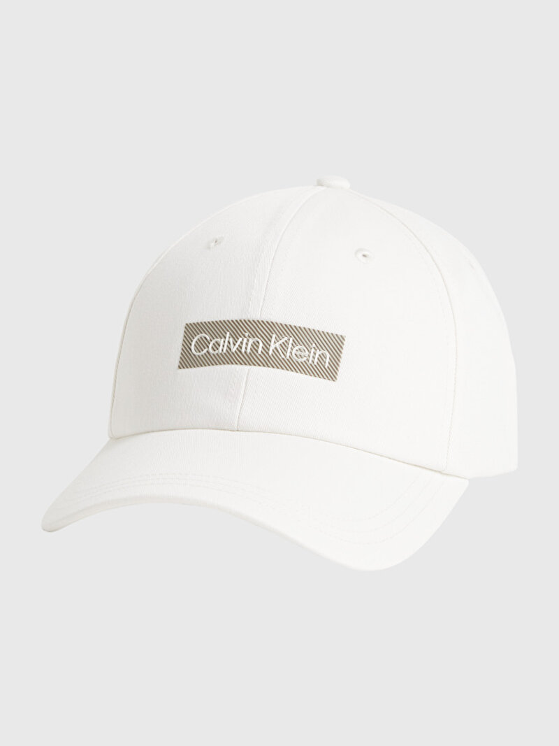 Calvin Klein Ekru Renkli Erkek Embroidered Logo Şapka