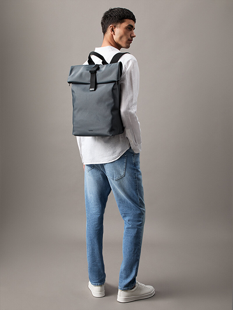 Calvin Klein Mavi Renkli Erkek CK Ease Rolltop Sırt Çantası