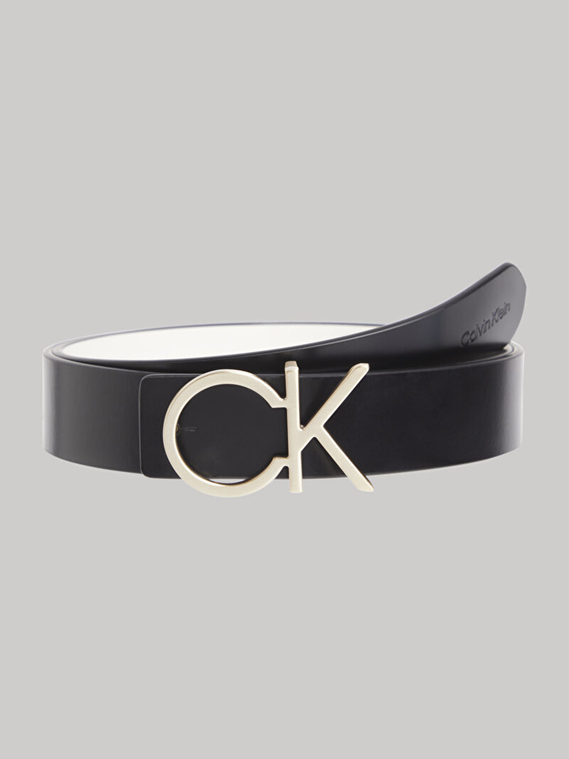 Calvin Klein Siyah Renkli Kadın Re-Lock Rev 30 Mm Kemer