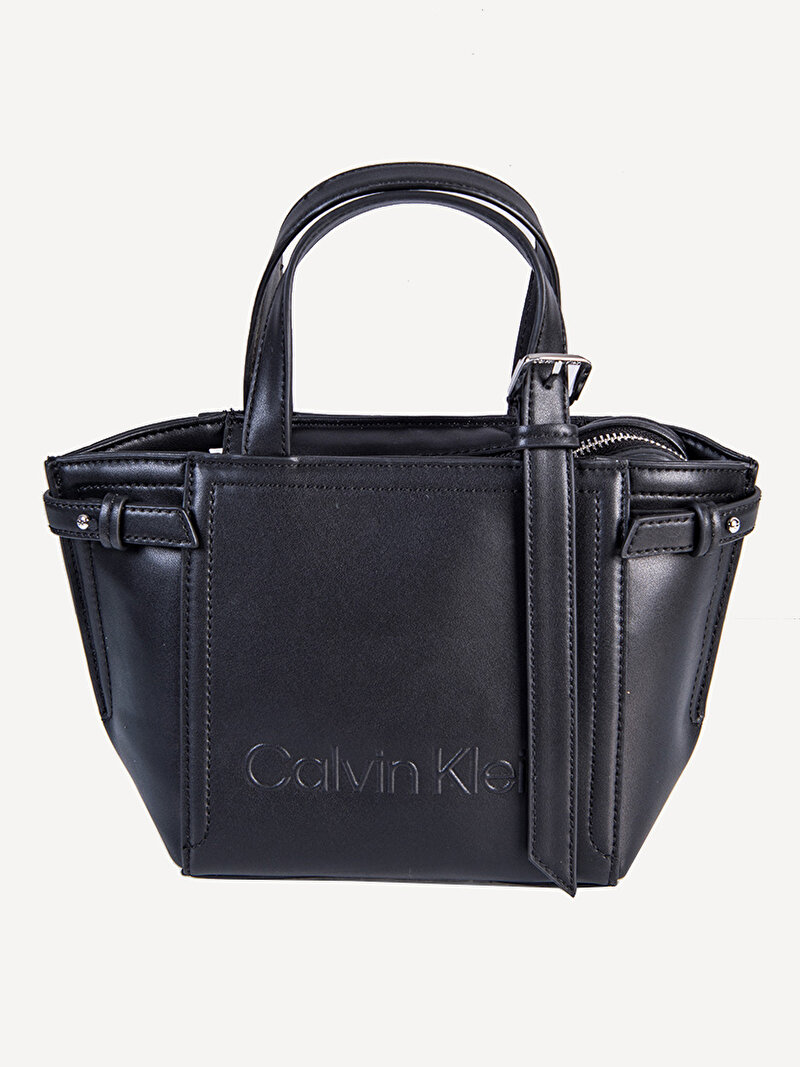 Calvin Klein Siyah Renkli Kadın Geri Dönüştürülmüş Mini Tote Çanta
