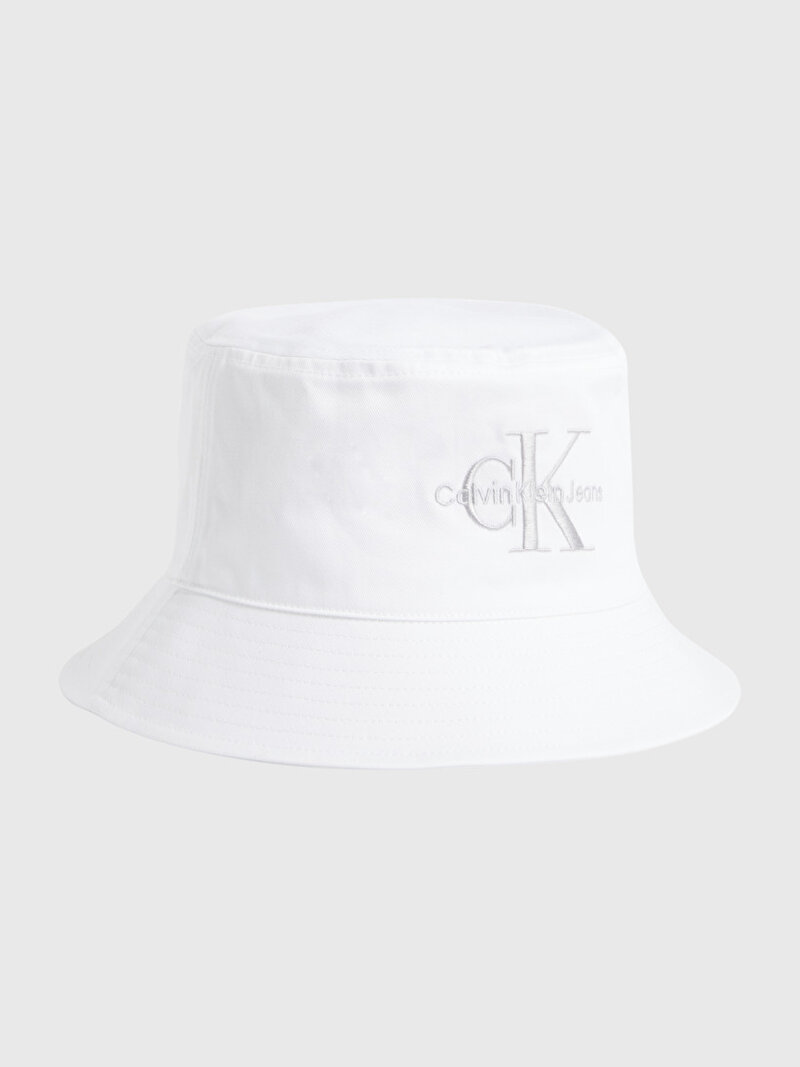 Calvin Klein Beyaz Renkli Kadın Monogram Bucket Şapka