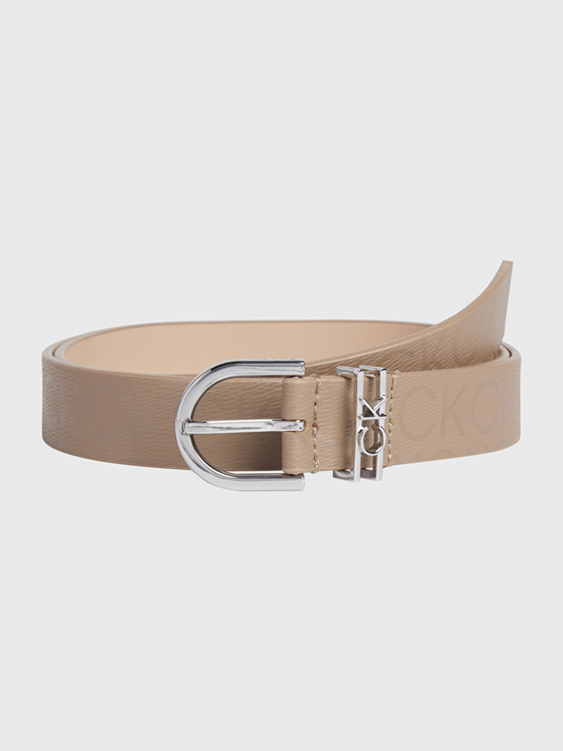 Calvin Klein Bej Renkli Kadın Ck Loop Buckle Kemer