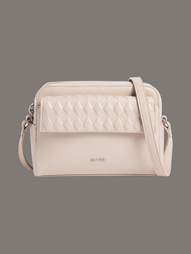 Calvin Klein Bej Renkli Kadın Mini Quilt Camera Çanta