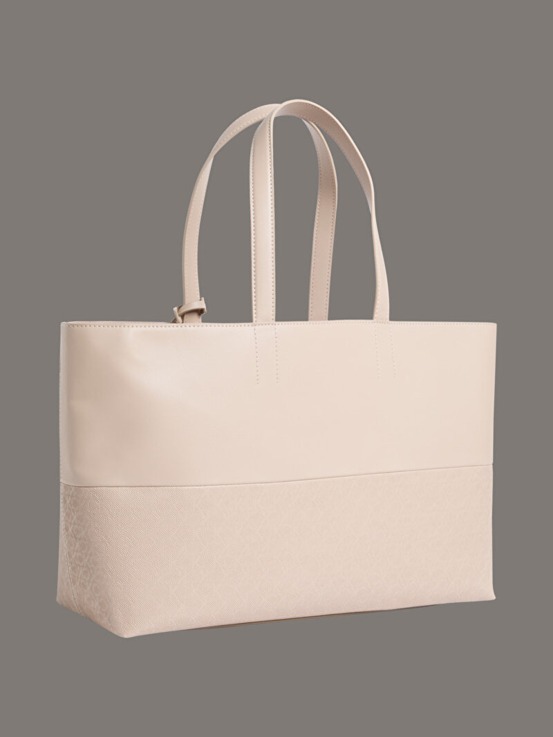 Calvin Klein Bej Renkli Kadın CK Mixmedia Shopper Çanta