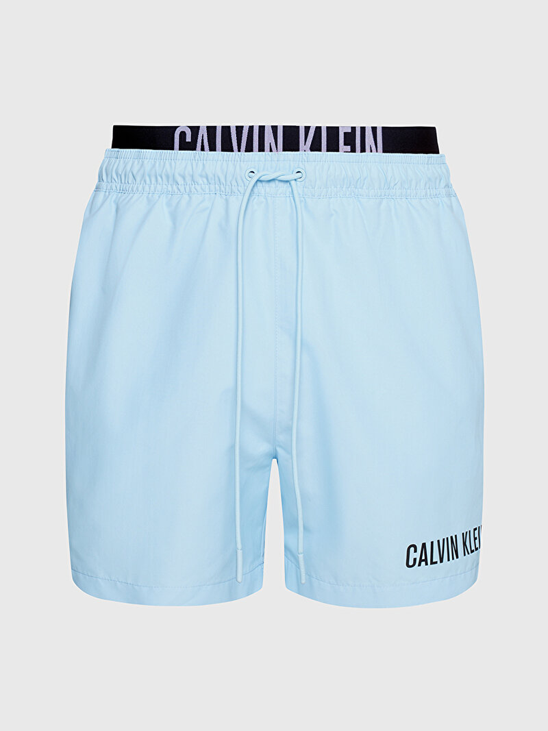 Calvin Klein Mavi Renkli Erkek Medium Double Waistband Deniz Şortu