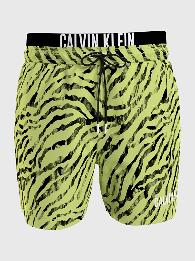 Calvin Klein Sarı Renkli Erkek Medium Double Waistband Deniz Şortu
