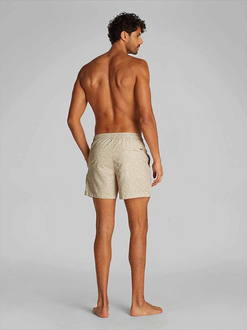 Calvin Klein Bej Renkli Erkek Medium Drawstring Deniz Şortu