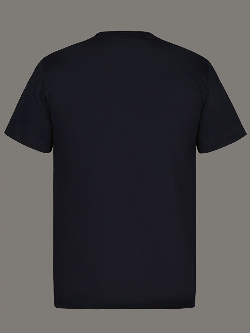 Calvin Klein Lacivert Renkli Erkek Crew Neck T-shirt
