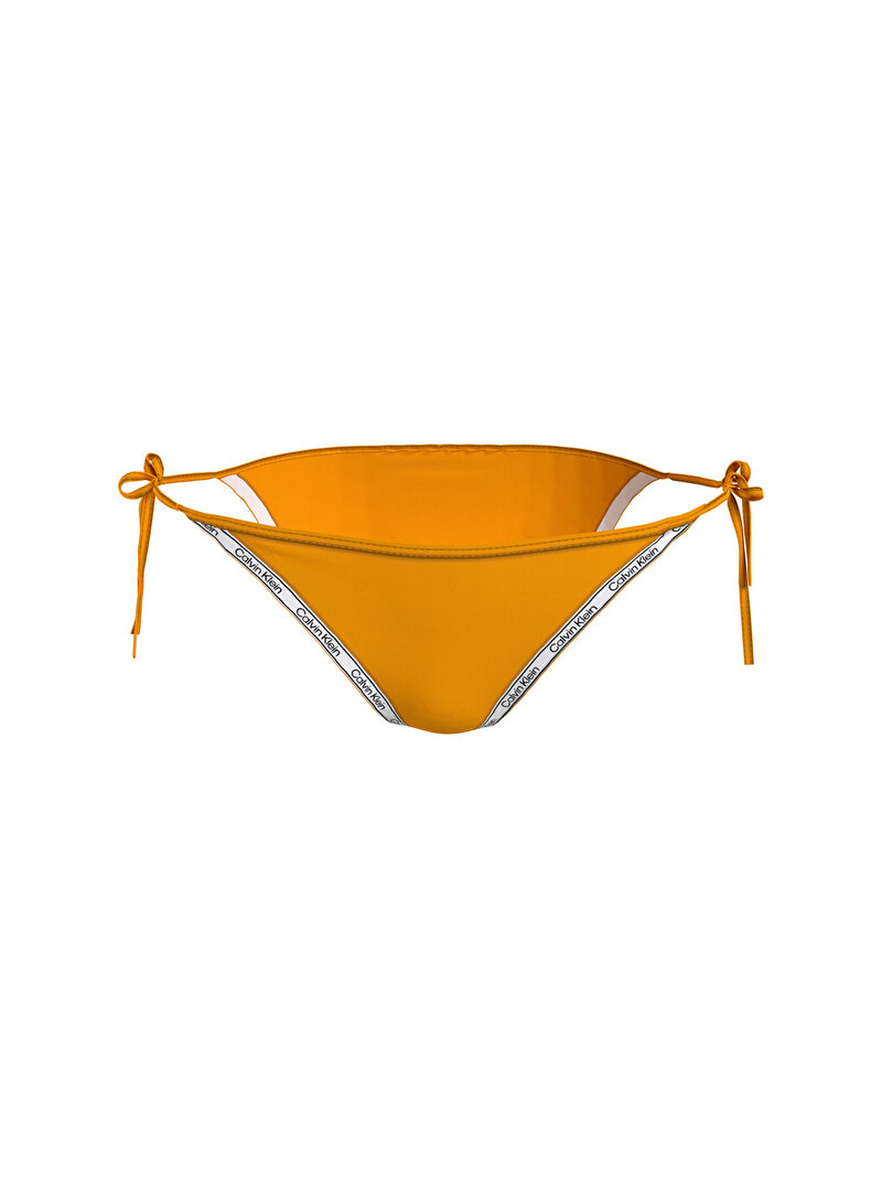 Calvin Klein Sarı Renkli Kadın Yandan Bağcıklı Bikini Altı - Logo Tape