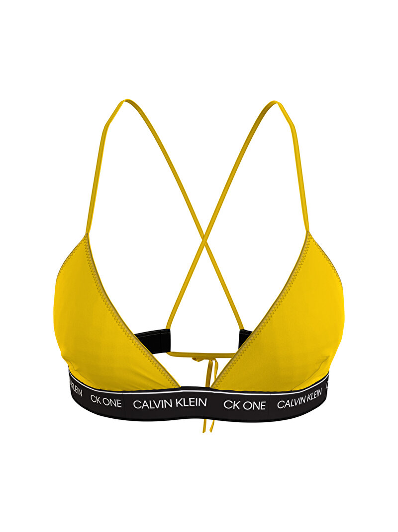 Calvin Klein Sarı Renkli Kadın Triangle-Rp Bikini Üstü