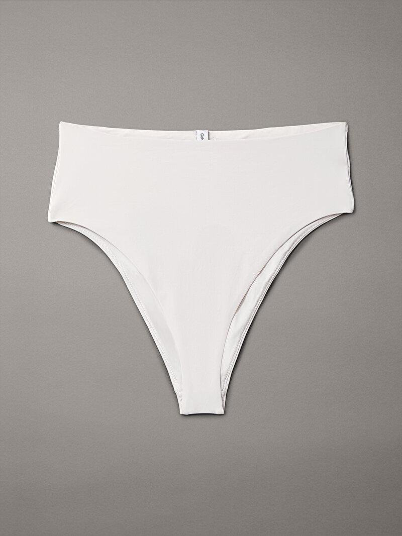 Calvin Klein Beyaz Renkli Kadın High Waist Bikini Altı