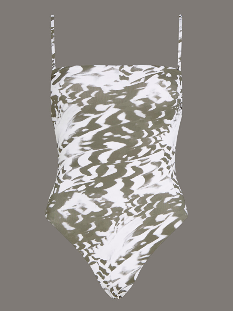 Calvin Klein Yeşil Renkli Kadın Bandeau Mayo