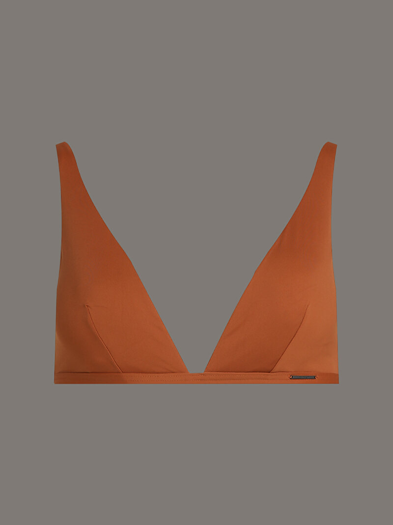 Calvin Klein Turuncu Renkli Kadın Fixed Triangle Bikini Üstü