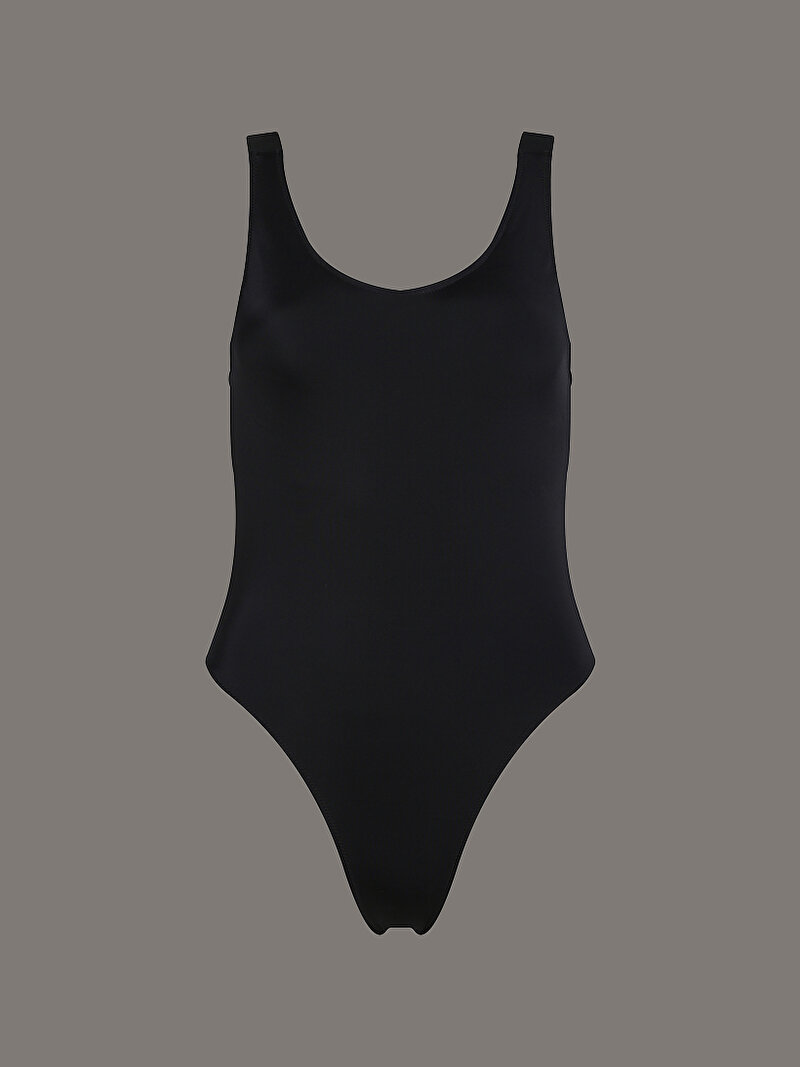 Calvin Klein Siyah Renkli Kadın Scoop Back Mayo