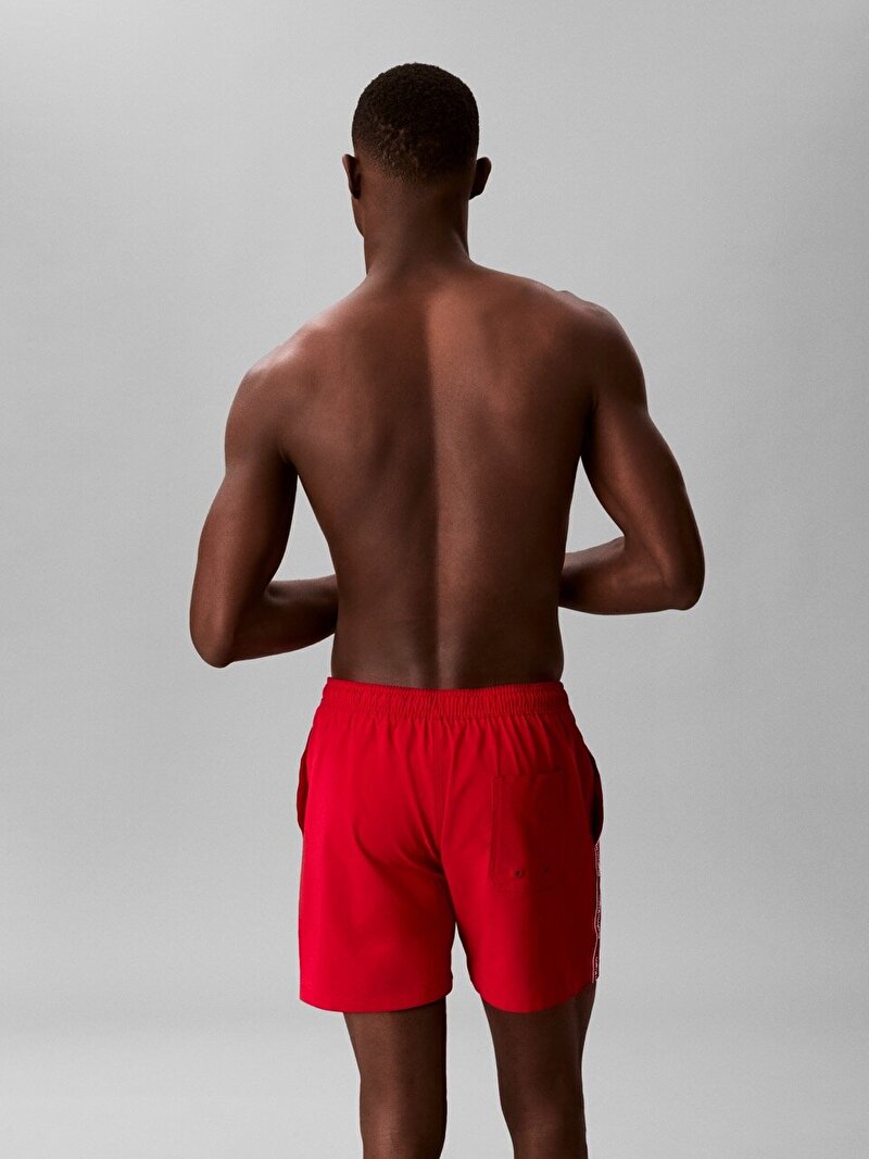 Calvin Klein Kırmızı Renkli Erkek Medium Drawstring Deniz Şortu